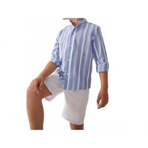NEW TARTALETA boy's pekin striped shorts set in blue